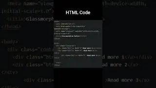 Glassmorphism Button Hover  HTML / CSS  