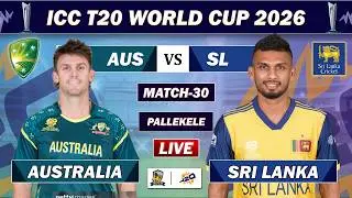 AUSTRALIA vs SRI LANKA ICC T20 WORLD CUP MATCH LIVE LIVE COMMENTARY | AUS vs SL MATCH 30 LIVE