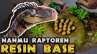 SO stehen NANMU Raptoren ENDLICH! DIY Resin Base für Nanmu Smart Series Velociraptoren 2025