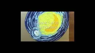 Van Gogh inspired Ramjangles&rsquo; Fireflies in June YARN PAINTING:the moon & star #shorts #youtubeshorts