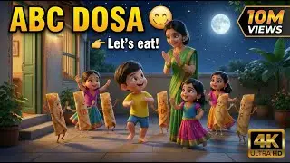 ABC தோசை பாடல் 😋  சாப்பிடாத குழந்தைகள் சாப்பிடும் Food Song  Tamil Kids Song#ABCDosa #KidsFoodSong