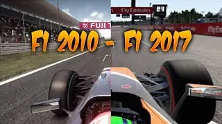 F1 Games Comparison (F1 2010 - F1 2017, SUZUKA JAPAN) Evolution of F1 games by Codemasters!