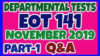 EOT 141 NOVEMBER QUESTION PAPER WITH answers PART 1