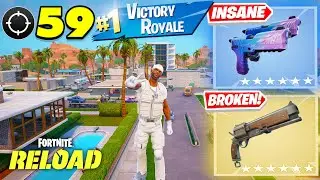 *EXOTIC* Hop Rock Pistol is BROKEN! l 59 Elimination *RELOAD* Gameplay Wins (Fortnite Chapter 6 K&M)
