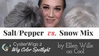 CysterWigs Color Comparison: Salt/Pepper vs. Snow Mix by Ellen Wille (on Cool)