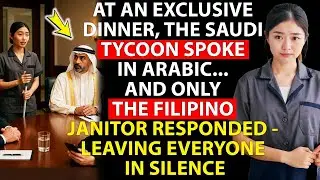 At an exclusive dinner, the Saudi tycoon spoke in Arabic, and only the Filipino janitor responded...