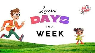 Learn Days of the Week for Kids 💖 | Monday to Sunday | #JUZDAD Kids learning 🌈