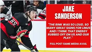 Jake Sanderson on Linus Ullmark's game: 