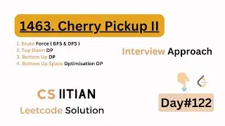 Cherry Pickup II Leetcode Daily Challenge 1463 Cherry Pickup II