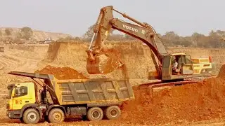 VOLVO 480 Excavator Loading trucks Non stop Excavator kaise trucks mein Loading karta hai _Soumen _