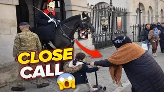 Everyone FROZE as Kid Scoots Under Guard Horse 😳