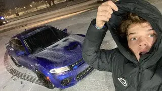 I DROVE MY SCATPACK WIDEBODY IN THE SNOW😱😱!![I was sliding everywhere]!!