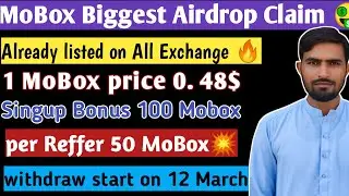 Mobox Token Airdrop Claim 🔥|| New Airdrop Claim Today 😲|| Telegram bot airdrop claim