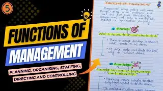 Functions of Management | Planning, Organising, Staffing, Directing And Controlling | In Hindi