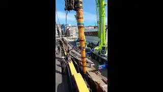 The Swedish Ship G&ouml;theborg - Stepping the main mast