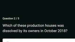 Which of these production houses was dissolved by its owners in October 2018?