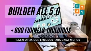 + 800 Embudos con Builder All 5.0 / Herramientas Digitales Para Emprendedores