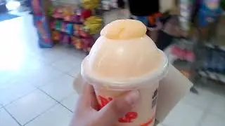 Peach Candy Lemonade Slurpee 7 Eleven in Downey Ave at Stewart and Gray Rd in Downey Ca