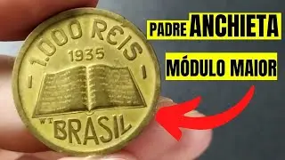 1000 R&Eacute;IS 1935. Moeda de 1000 r&eacute;is de 1935 Padre ANCHIETA