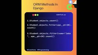 Count method  in django ( ORM ) |  #python #pythonlearning  #lambda #pythontricks #education