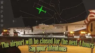 [REAL ATC] LOT Dash 8 LANDS WITH NOSE GEAR UP at Warsaw