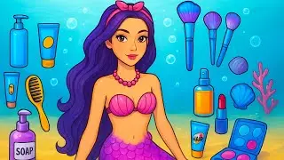 🧜&zwj;♀️ Magical K-pop Rumi the Mermaid Paper Doll DIY &ndash; Easy & Colorful Craft Fun! 🌈