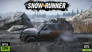 SnowRunner &ndash; Defender Explores Drummond Island Mud Jungle | Reaches the Crashed Ship #offroad