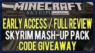 Minecraft Xbox: Skyrim Mash-Up Pack Code Giveaway | Full Early Access Review