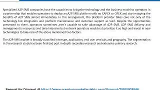 A2P SMS Market is expected to grow a CAGR of 4.1% between 2018 and 2025