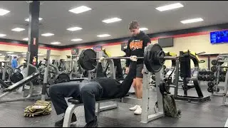 Chest- 265 lbs bench pr and working out with Owen