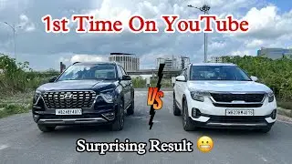 Kia Seltos vs Hyundai Alcazar DRAG RACE - Diesel vs Diesel