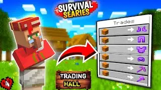 EASY Villager Trading Hall in 1.21+ Minecraft Bedrock ! || Minecraft Survival Series #4||#minecraft