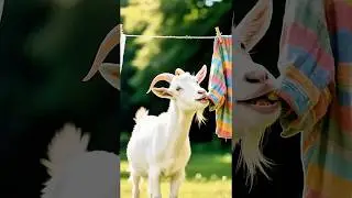 Козы съедят весь ваш наряд 😭🐐 #РаздражающиеЖивотные #Козы #ЗабавныеЖивотные #фермерскиеНеудачи