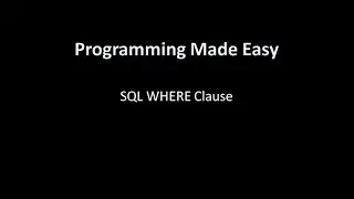 SQL WHERE