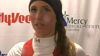 Albia's Jordan Winke after the 800 at Drake Relays