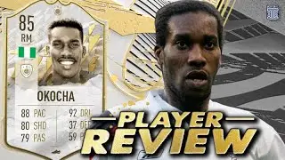 85 SBC BASE ICON OKOCHA PLAYER REVIEW! FIFA 22 ULTIMATE TEAM