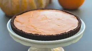 Pumpkin Tart (Chocolate Graham Cracker Crust)