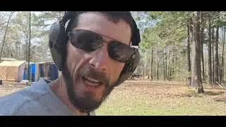 Glock 44. 100yards. First shot. (Impact is at a low volume)