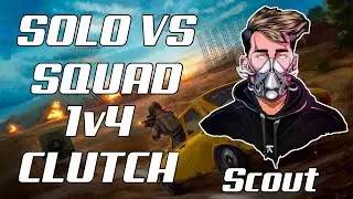 Scout Solo Vs Squad || Scout 1v4 Clutch Classic Match || broad gaming