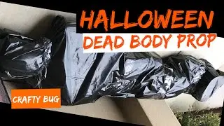 DIY HALLOWEEN OUTDOOR DEAD BODY PROP; how to make a dead body; cheap and easy Halloween decor