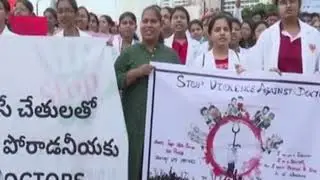 Doctors Protest in Visakhapatnam Over Attack on Kolkata Woman doctor