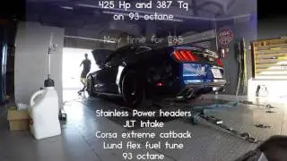 2015 Mustang Lund flex fuel & bolt on dyno results