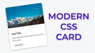 Build a Modern Responsive CSS Card | HTML & CSS