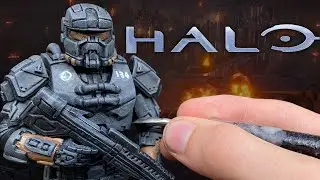 Making Spartan Vannak from The Halo TV series, Polymer clay.