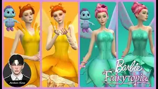 BARBIE FAIRYTOPIA OUTFITS Part 2 (Dandelion & Dahlia) // Create a Sim // Barbie in The Sims 4