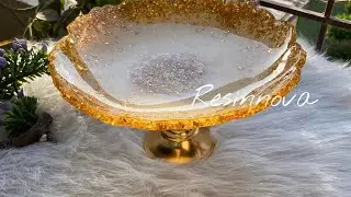 طريقه تقوس طبق فاكهه وطريقه تركيب قاعده الطبق       #ريزين #تقوس_القطعه #resinnova #reain