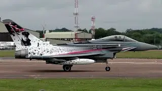 Luftwaffe Eurofighter Typhoons x3 Take Offs at RIAT 2019
