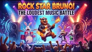 Rock Star Bruno! 🎸 | The Loudest Music Battle | Funny Cartoon | Grizzy & the Lemmings