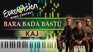 KAJ - Bara Bada Bastu 🇸🇪 Sweden (Eurovision 2025) [piano tutorial + sheet piano]