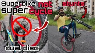 Cycle me dual disc brake install kar diya #mtb #cyclestunt #service #dualdisc #supercycle #explore 